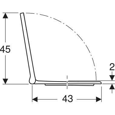 Geberit Acanto WC ülöke fehér