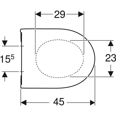 Geberit Acanto WC ülöke fehér
