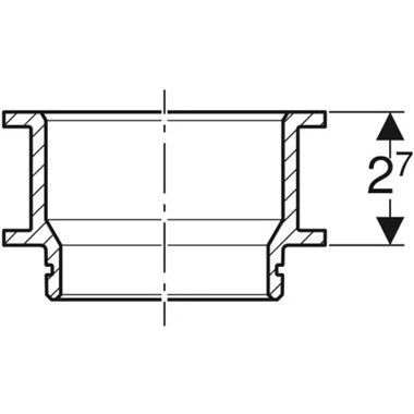 Geberit csatlakozókészlet túlfolyós akrilkádakhoz