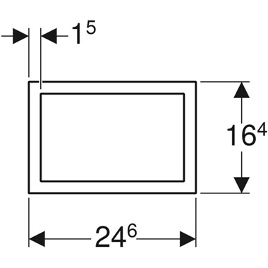 Geberit takarókeret Sigma60 nyomólaphoz