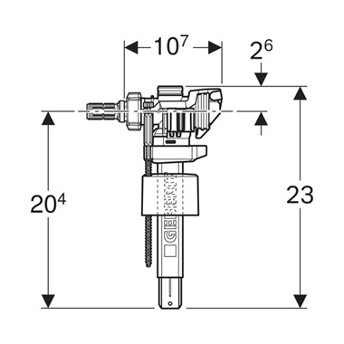GEBERIT ALKATRÉSZ: TÖLTŐSZELEP UNIFILL IMP.383 "U" GEBERIT ALKATRÉSZ: TÖLTŐSZELEP UNIFILL IMP.383 "U"