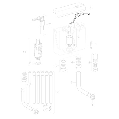 Geberit nyomógomb AP112 falsík előtti öblítőtartályhoz, alpin fehér