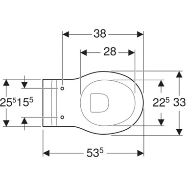 Geberit Bambini gyermek fali WC 33x53,5x35 cm, fehér