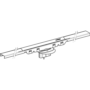 Geberit CleanLine 50 zuhanyfolyóka 30-130 cm, szálcsiszolt rozsdamentes acél
