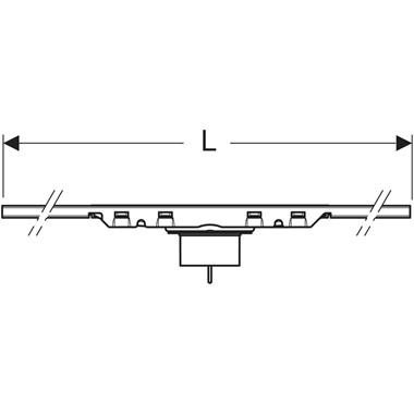 Geberit CleanLine 50 zuhanyfolyóka 30-90 cm, szálcsiszolt fekete, króm