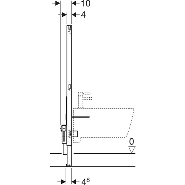 Geberit Duofix bidé elem, 112 cm, univerzális Geberit Duofix bidé elem, 112 cm, univerzális