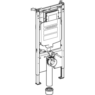 Geberit Duofix fali WC-szerelőelem 114 cm, Sigma 8 cm-es falsík alatti öblítőtartállyal