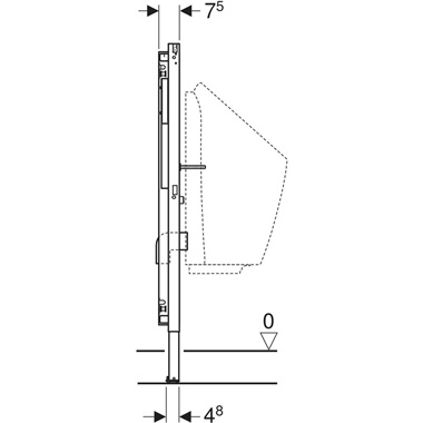 Geberit Duofix vizelde szerelőelem 112–130 cm, univerzális, falsík előtti nyomóöblítéshez