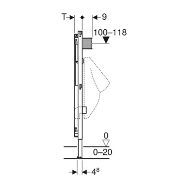 Geberit Duofix vizelde szerelőelem, 112–130 cm, univerzális Geberit Duofix vizelde szerelőelem, 112–130 cm, univerzális