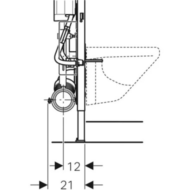 Geberit Duofix fali WC-szerelőelem falsík alatti öblítőtartállyal 112 cm, állítható magasságú Geberit Duofix fali WC-szerelőelem falsík alatti öblítőtartállyal 112 cm, állítható magasságú