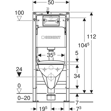 Geberit Duofix wc szett delta 20 króm "g30" /szerelőkeret + nyomólap + zajcsökkentő + fali rögzítő + wc csésze + ülőke/