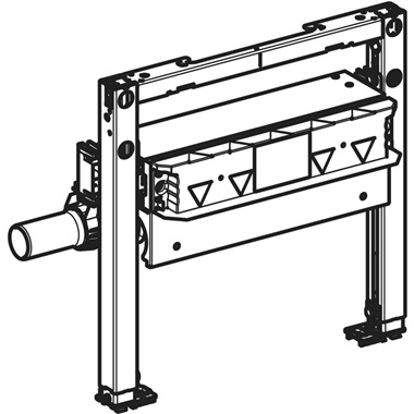 Geberit Duofix zuhanyelem, 50 cm, CleanWall falsík alatti összefolyóval, az összefolyónál 90–250 mm esztrichmagassághoz