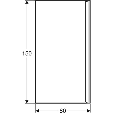 Geberit Geo kádparaván 150x80 cm,ezüst, átlátszó