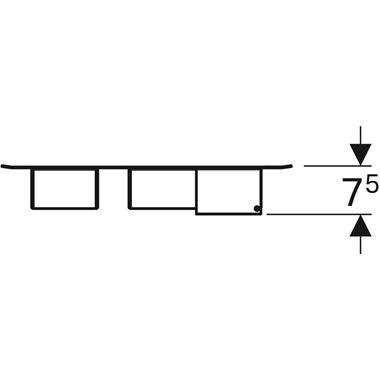 Geberit mágneses tábla tárolódobozokkal matt fehér, láva