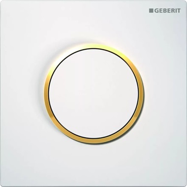 Geberit vizeldevezérlés  Sigma 10 működtetőlap pneumatikus működtetéssel, fehér, aranyozott