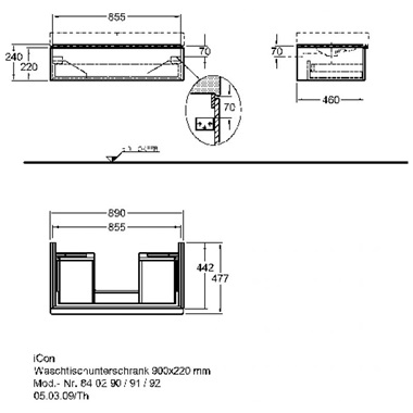 Gerebit Icon mosdószekrény magasfényű fehér 89x24x47,7 cm