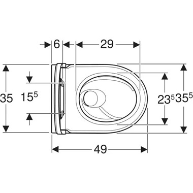 Geberit iCon fali kerámia WC TurboFlush technológiával és ülőkével, rövidített kivitel, matt fehér