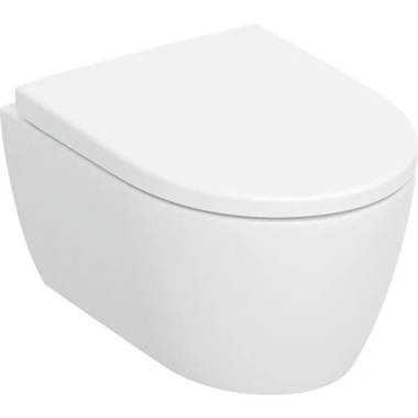 Geberit Icon fali wc 49 cm,  mélyöblítésű, rövidített kivitel, zárt forma, turboflush,fényes fehér