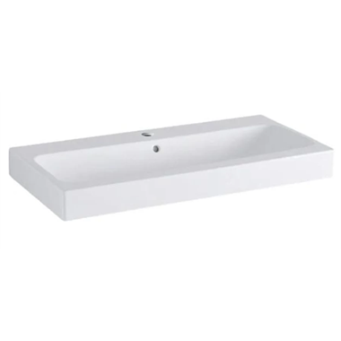 Geberit iCon mosdó, 75x15,5x48,5 cm, csaplyuk középen, túlfolyóval