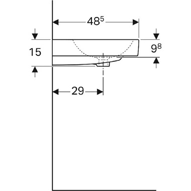 Geberit icon mosdó dekortállal 50 cm