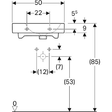 Geberit icon mosdó dekortállal 50 cm