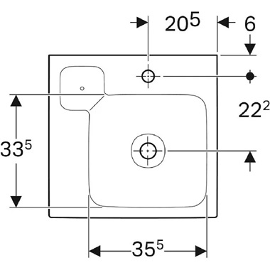 Geberit icon mosdó dekortállal 50 cm
