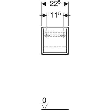 Geberit iCon négyzetes falidoboz 22,5x23,3x13,2 cm, tölgy ,Melaminos faszerkezet