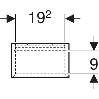 Geberit iCon négyzetes falidoboz 22,5x23,3x13,2 cm, tölgy ,Melaminos faszerkezet