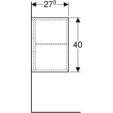 Geberit iCon oldalelem 37x40x27,3 cm, tölgy , melaminos faszerkezet