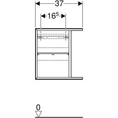 Geberit iCon oldalelem 37x40x27,3 cm, tölgy , melaminos faszerkezet
