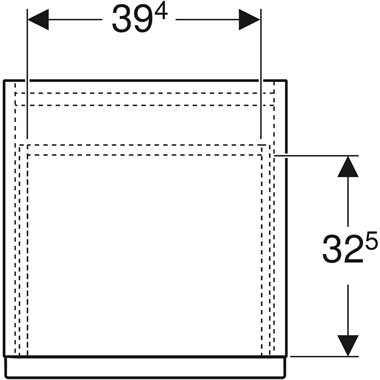 Geberit iCon oldalszekrény két fiókkal  45x60x47,6 cm, fehér, magasfényű