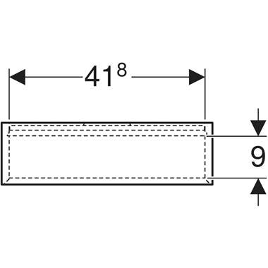 Geberit iCon szögletes falidoboz 45x23,3x13,2 cm, tölgy, melaminos faszerkezet