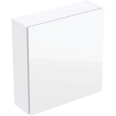 Geberit Icon faliszekrény, 1ajtós, 45x46,7x15 cm, szögletes, fehér, magasfényű bevonat, üveg