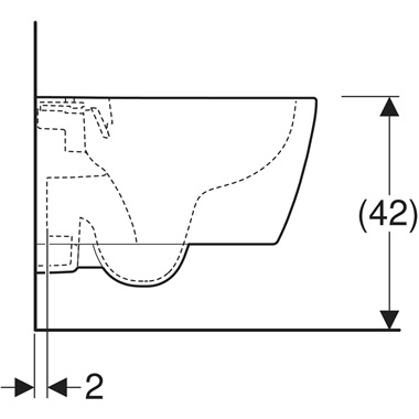 Geberit iCon fali WC 35,5x33x49 cm, Rimfree, fehér