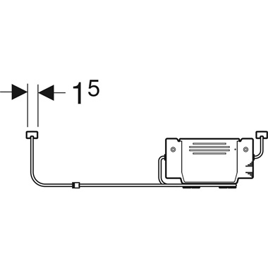 Geberit fényléc fiókhoz bal és jobb, 40 cm