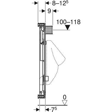Geberit Kombifix vizelde szerelőelem 109–127 cm, univerzális