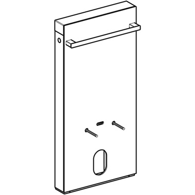 Geberit Monolith szanitermodul bidéhez 101 cm, törölközőtartóval, fehér üveg, alumínium