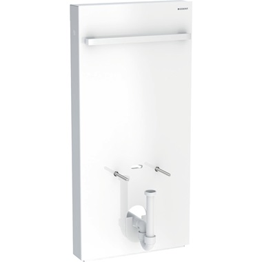Geberit Monolith szanitermodul bidéhez 101 cm, törölközőtartóval, fehér üveg, alumínium