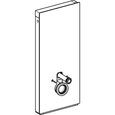 Geberit Monolith szanitermodul fali WC-hez, 114 cm, üveg előlap, fehér