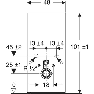 Geberit Monolith szanitermodul fali WC-hez, 101 cm, kőanyag előlap, fekete