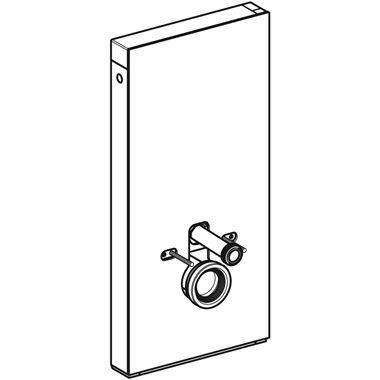 Geberit Monolith szanitermodul fali WC-hez, 101 cm, üveg előlap, alumínium