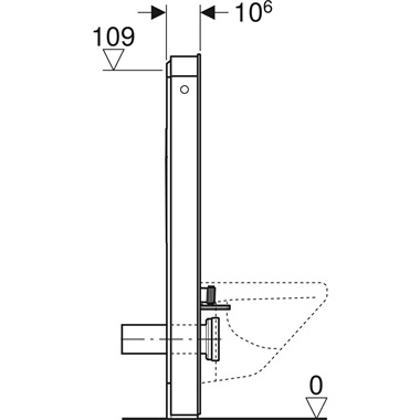 Geberit Monolith Plus szanitermodul fali WC-hez 114 cm, üveg előlap