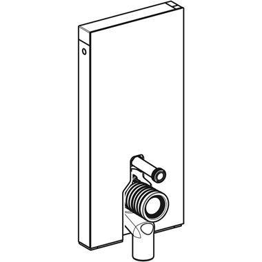 Geberit Monolith szanitermodul talpon álló WC-hez, 101 cm, üveg előlap, homokszürke 