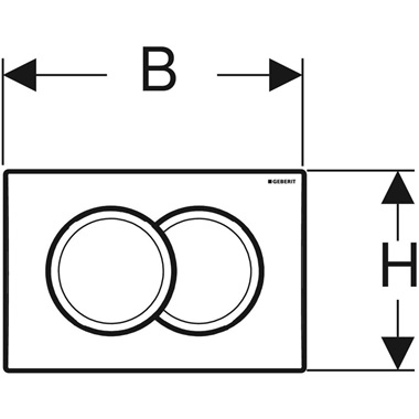Geberit Delta 01 nyomólap 2 mennyiséges öblítéshez, fényes króm