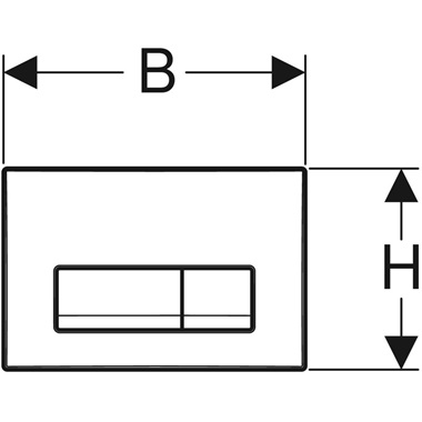 Geberit Delta 50 nyomólap 2 mennyiséges öblítéshez, fekete 
