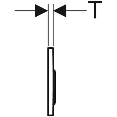 Geberit Kappa 21 működtetőlap, 2 mennyiséges öblítéshez, króm