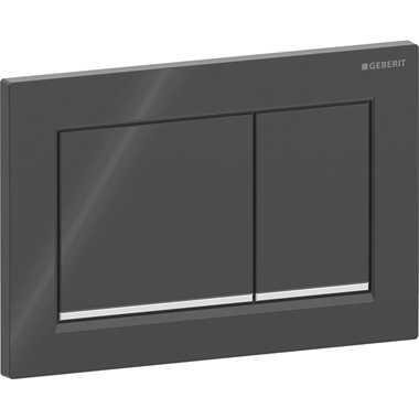 Geberit Omega 30 nyomólap 2 mennyiséges öblítéshez, fekete, fényes króm