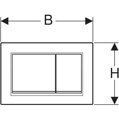 Geberit Omega 20 nyomólap 2 mennyiséges öblítéshez, fehér  Easy-To-Cclean bevonattal