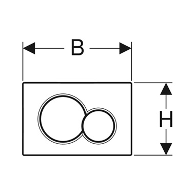 Geberit Sigma 01 nyomólap fehér, műanyag "G30"