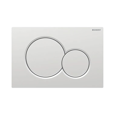 Geberit Sigma01 működtetőlap, 2 mennyiséges öblítéshez, matt króm easy-to-clean bevonattal Geberit Sigma01 működtetőlap, 2 mennyiséges öblítéshez, matt króm easy-to-clean bevonattal
